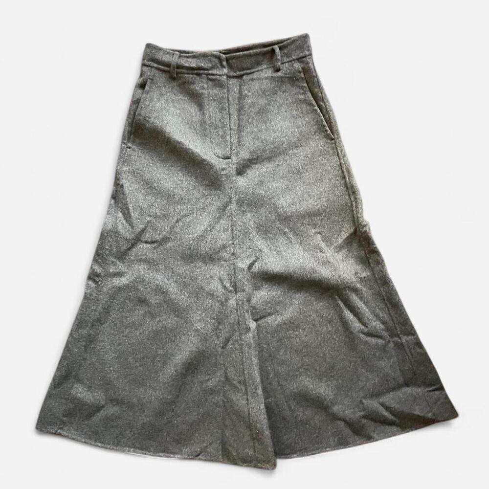 Zara Flared Wool Maxi Skirt